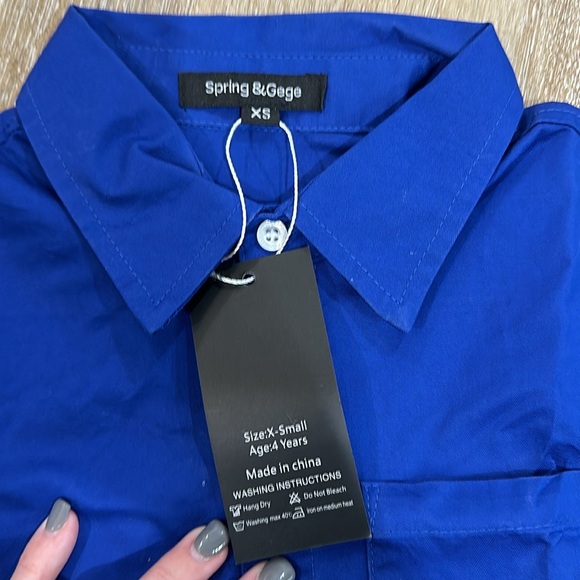 NWT kids XS button down button down shirt - Picture 2 of 2